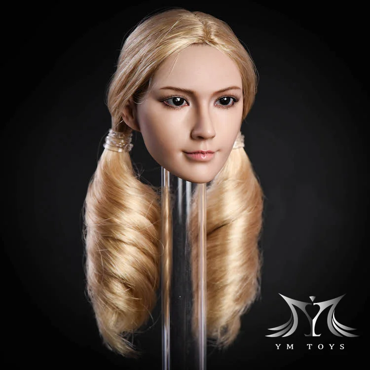 YMTOYS 1/6 азиатская девушка бабочка глава лепить с корень волос для 12 дюймов фигурку DIY