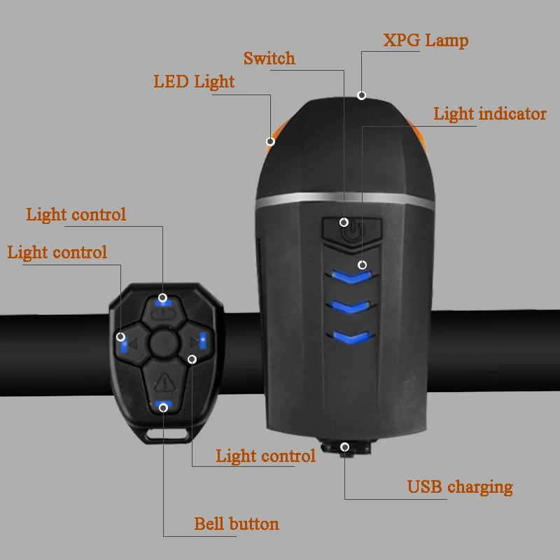 Sale Wireless Remote Control Bicycle Light Car Headlight With 120db Horn Alarm Function USB Charging Night Riding Equipment 1 Sale Wireless Remote Control Bicycle Light Car Headlight With 120db Horn Alarm Function USB Charging Night Riding Equipment 1