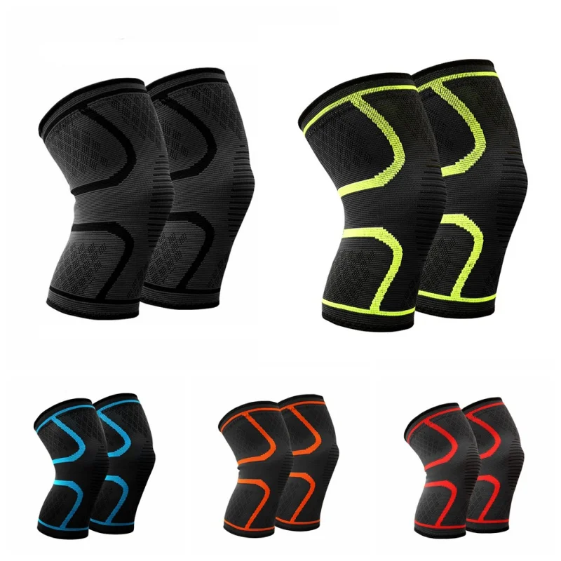 Баскетбол Волейбол Бег фитнес езда Нескользящие эластичные нейлон спортивные дышащие наколенники компрессионный наколенник колодки
