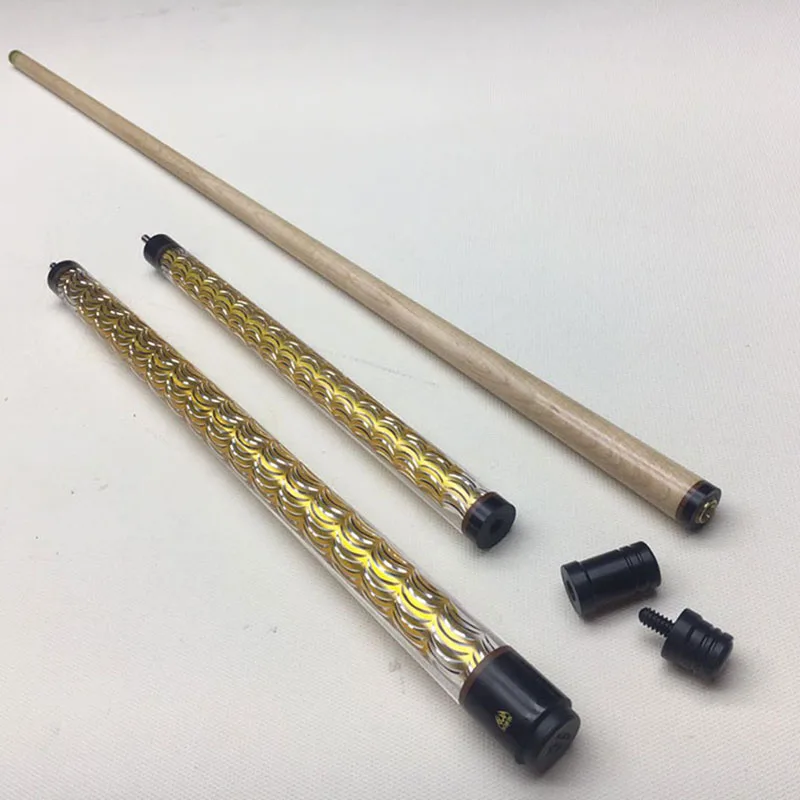 

NEW MIT Hard Maple Wood Shaft Punch Jump Cue 3 Sections Yellow Black Color with Pool Cue Case 2019
