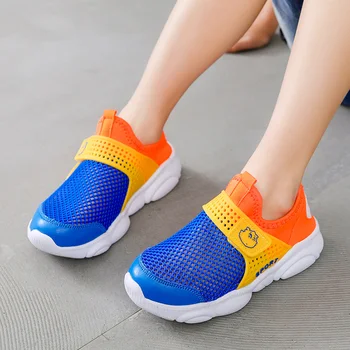 

2019 Summer New Children Aqua Shoes Outdoor Beach Mesh Breathable Boys Girls Spord Kids Casual Sneakers Zapatillas Size 27-37
