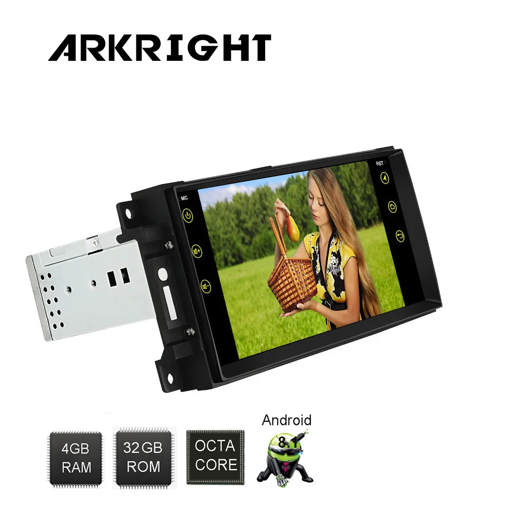 Новый встроенный DSP сенсорный экран 7 "2 Din для JEEP WRANGLER DODGE CHRYSLER Andriod 8,1 gps автомобильный радиоприемник с Bluetooth системный блок плеер