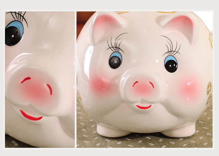 Копилка piggybank большая Личная прекрасная керамическая копилка счастливая свинка