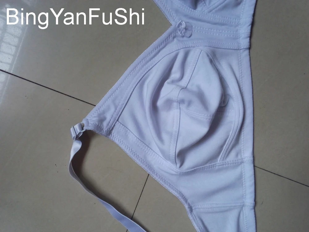 White cotton bra big bust 85 90 95 100 105 110 115 C D DD E F G cup bras for women comfortable seamless push up bra  C01 bra and underwear set