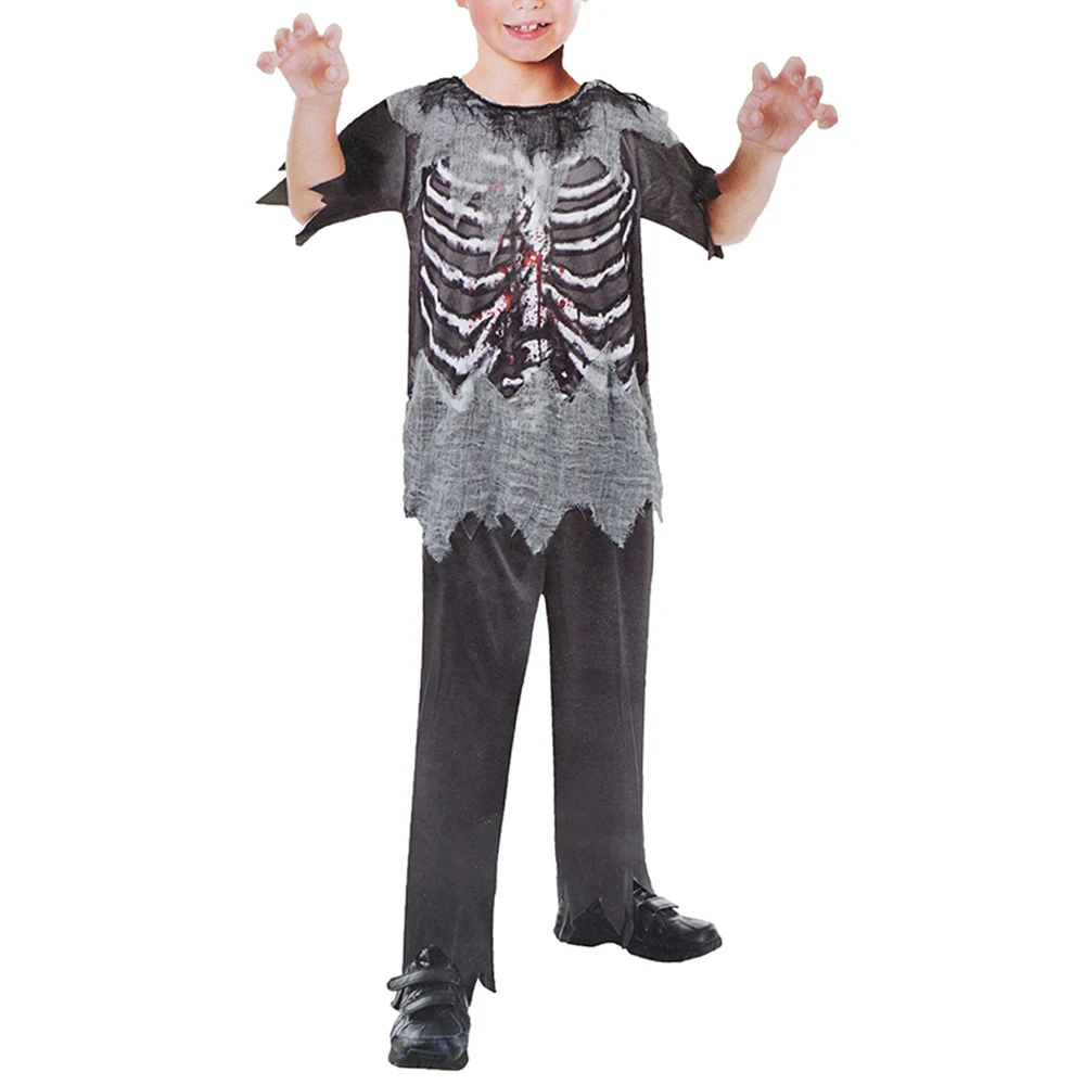 boys skeleton zombie costume halloween costume kit carnival holidays scary bloody horror cosplay fancy dress for - Cheap Creepy Halloween Costumes boys skeleton zombie costume halloween costume kit carnival holidays scary bloody horror cosplay fancy dress for - Cheap Creepy Halloween Costumes