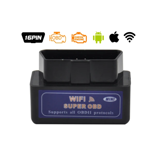 ELM327 V1.5 wifi OBD II автоматический сканер elm 327 wifi v1.5 OBDII OBD2 считыватель кодов для Android PC iPhone iPad автомобильный диагностический инструмент - Цвет: ELM327 WIFI