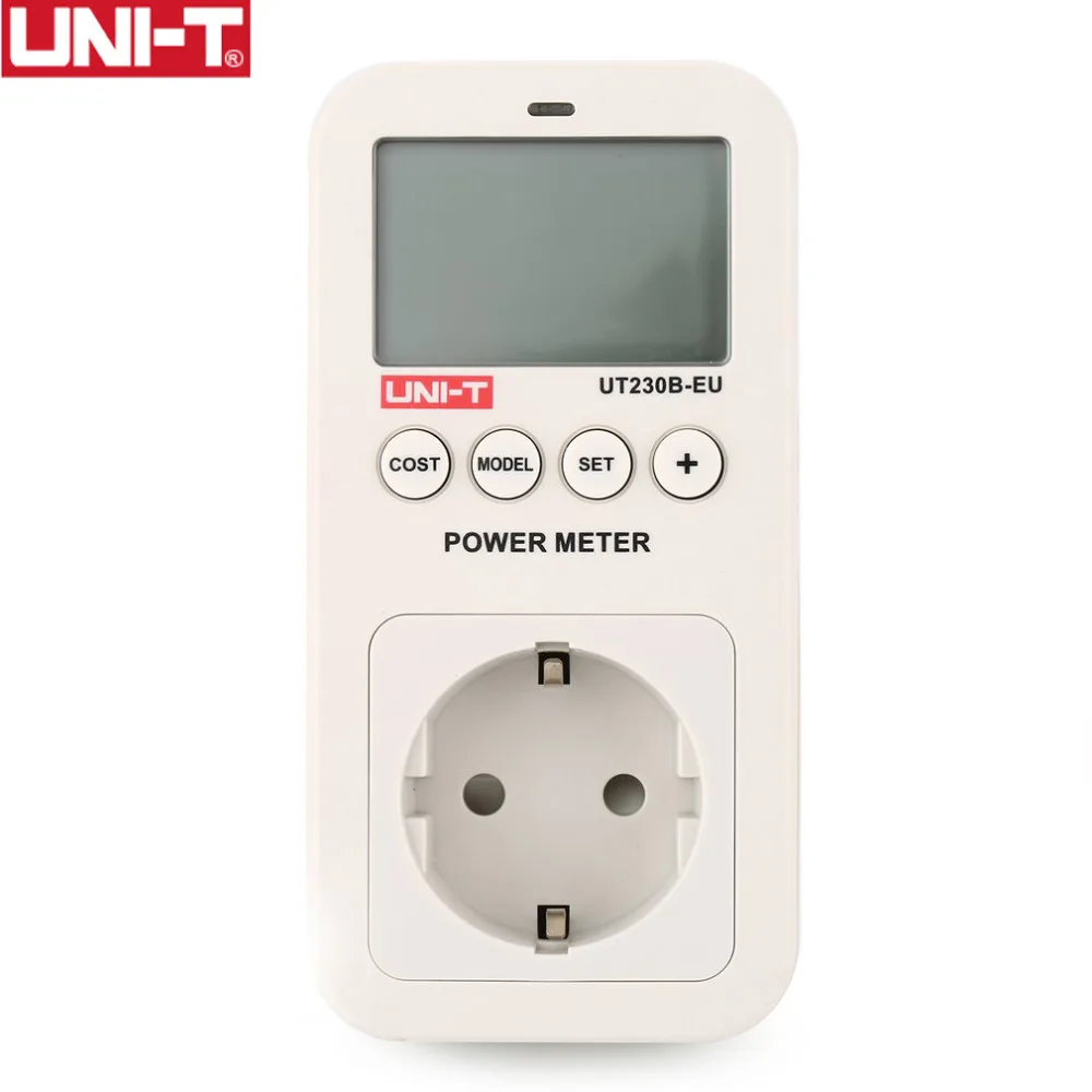 

UNI-T UT230B-EU Wattmeter Voltage Current Cost Frequency Power Meter LCD Power Consumption Monitor Outlet EU Plug