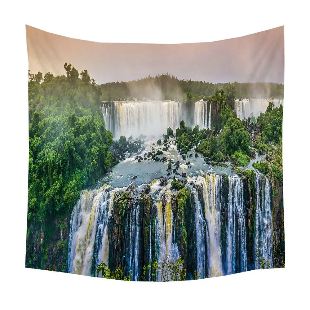 Boniu водопад гобелен живописный принт настенный подвесной фон украшение стены гобелены дом Декор путешествия Кемпинг одеяло