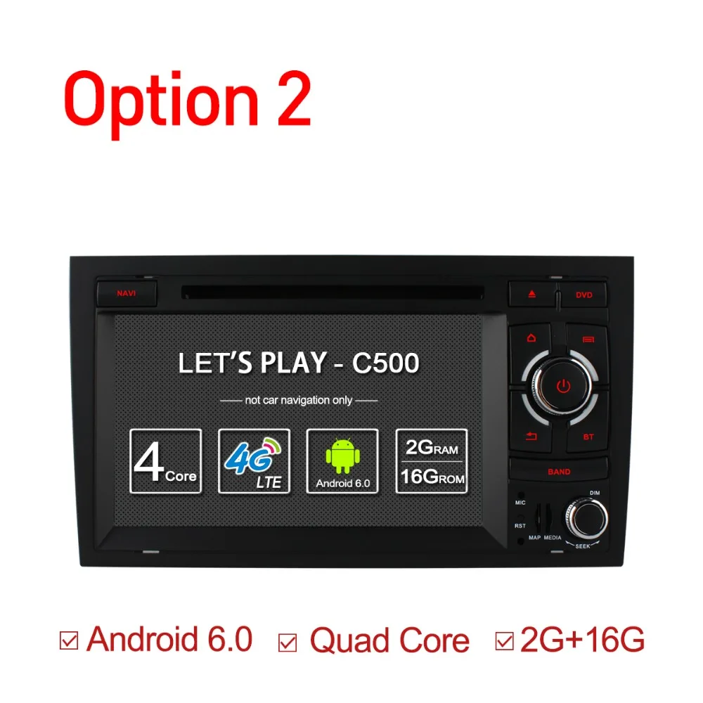 Cheap vehicel 2 din Android 6.0 Octa 8 Core car dvd player FOR Audi A4 2002-2008 gps navigation wifi 4G Bluetooth DVR RDS USB 5