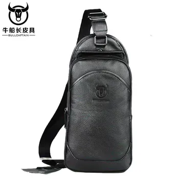 

050618 new hot man leather messenger bag male chest bag