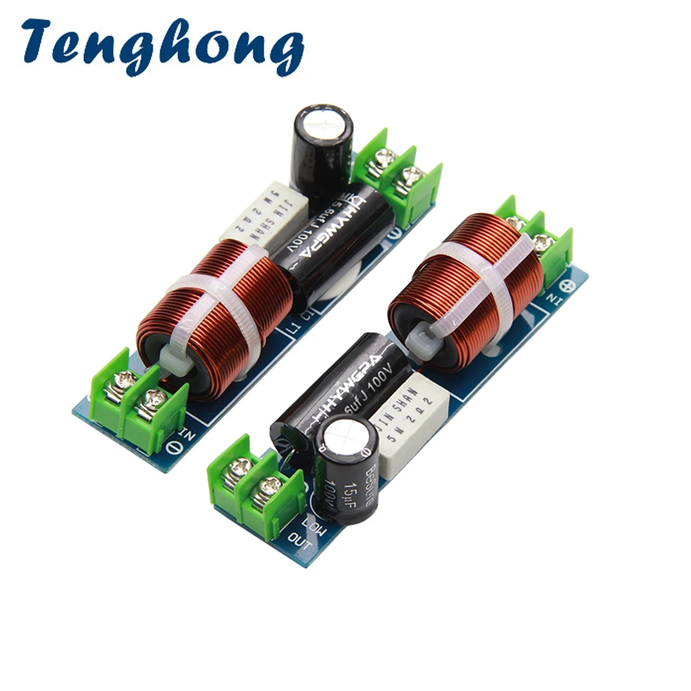 

Tenghong 2pcs 3 Way Audio Speaker Crossover 60W 4/8Ohm Independent Pure Mediant Frequency Divider For Car Speaker Modification