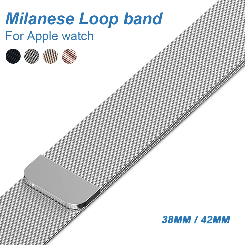 

Suef Milanese Loop Stainless Steel Strap for Apple Watch band 44/42mm 38/40mm for Apple Watch bands iwatch Series 4/3/2