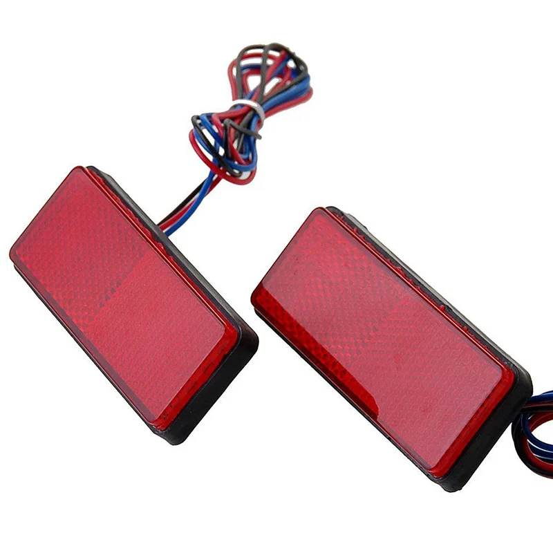 For Honda 1PC ABS Motorcycle Red Rear Tail Brake Stop Marker Light LED Reflector Auto Truck Trailer Off-road Lamp Mayitr