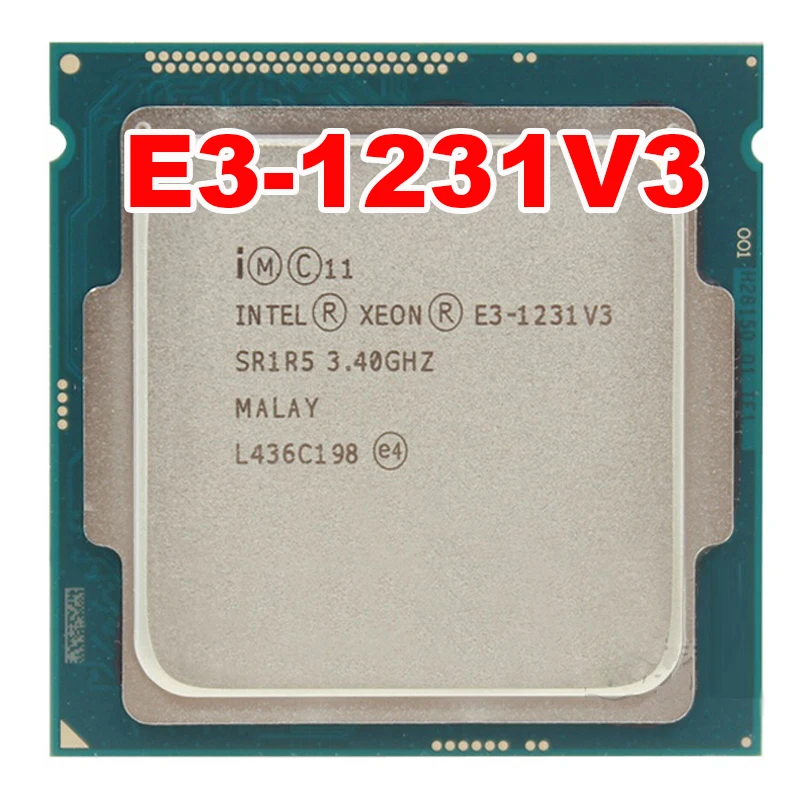 Renewed Intel Xeon E3-1231 v3 Quad-Core Haswell Processor 3.4GHz 5.0GT//s 8MB LGA 1150 CPU; OEM
