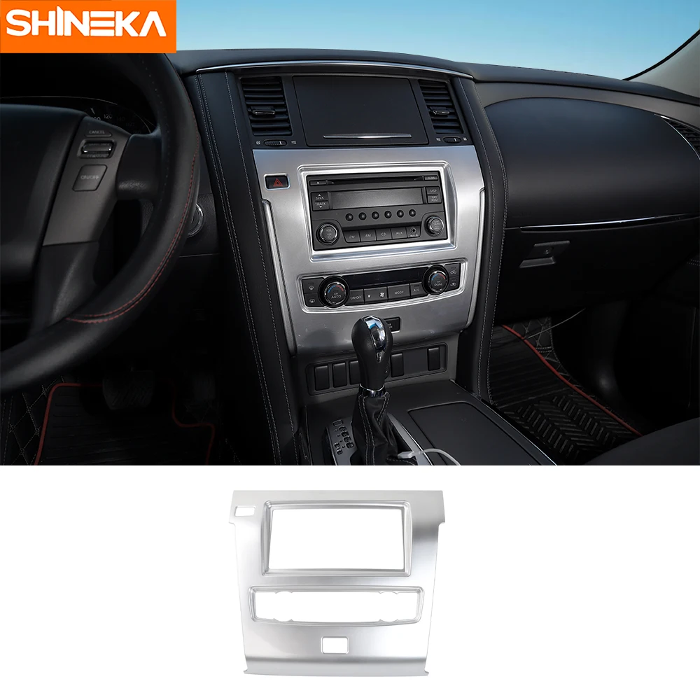 SHINEKA Car Accessories Center Console Dashboard CD GPS Panel Cover