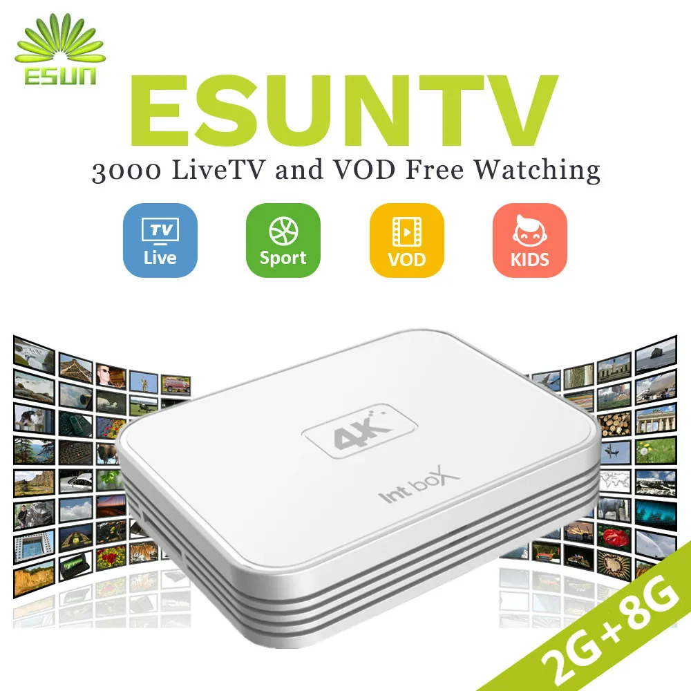 Intbox-i7 IPTV Box на базе андроид 2G/8G с 1 год ESUNTV 3000+ Каналы Европа IPTV Нидерланды турецкий Испания ip-телевидение с албанским каналом