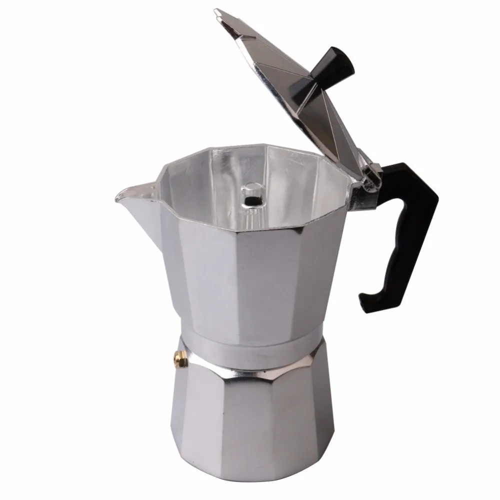 Eworld Glantop алюминиевый 1cup/3cup/6cup/9cup/12cup итальянская Плита Топ/Moka Эспрессо кофеварка/Кофеварка инструмент