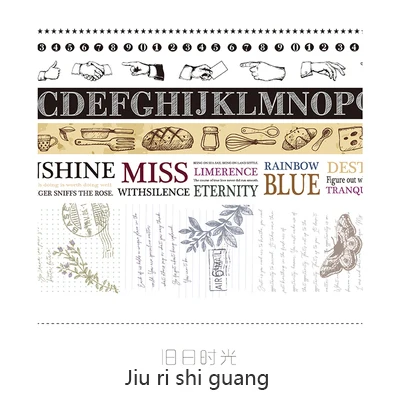 10 шт./компл. Симпатичные Декор васи лента для скрапбукинга "сделай сам" Прозрачная Маскировочная лента праздничные вечерние украшения - Цвет: jiu ri shi guang