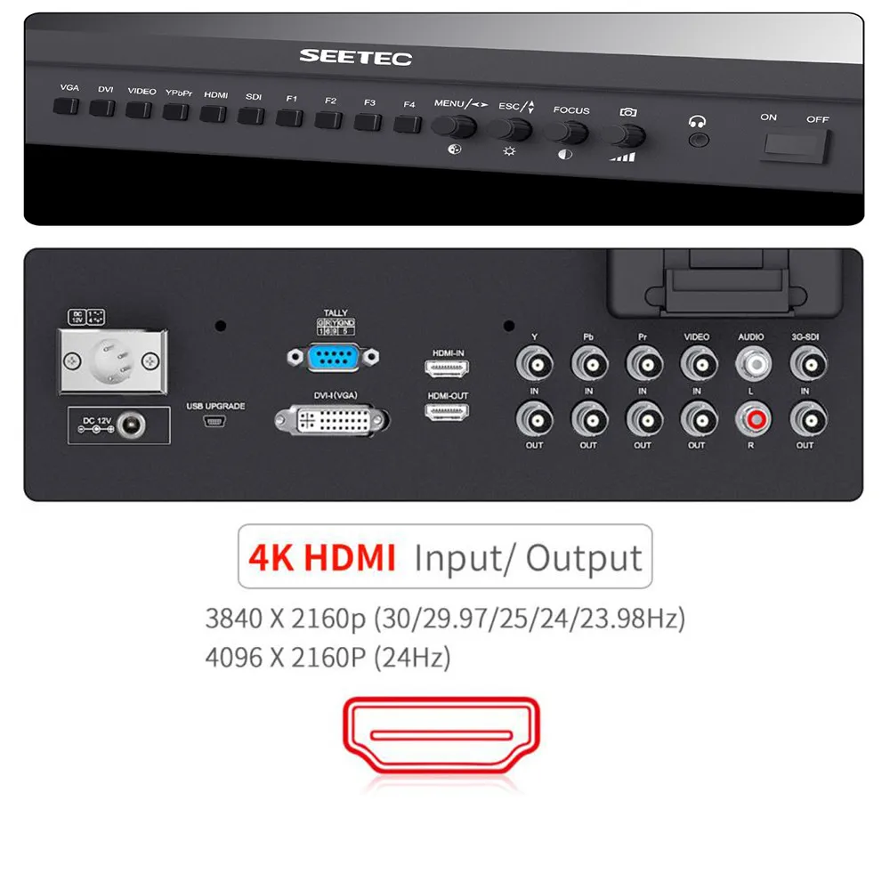 Видеомонитор Seetec 4K215 9HSD 192 CO 21 5 дюйма IPS FHD 3G SDI 4K HDMI|Мониторы| |