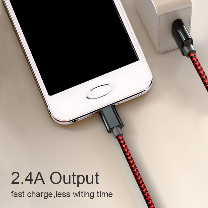 GUSGU عكسها المصغّر usb كابل ل Xiaomi Redmi 2.4A شاحن هاتف محمول يعمل بنظام تشغيل أندرويد كابل بيانات ل فون سامسونج هواوي