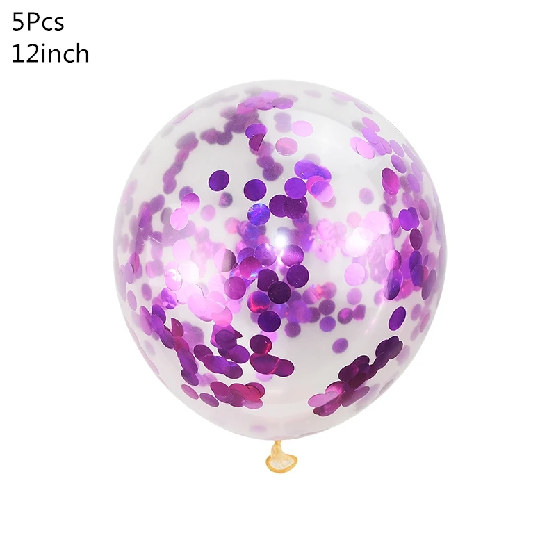 5pcs Confetti RR 1 Набор «С Днем Рождения» баннер с надписью воздушные шары с конфетти цвета розовое золото Мальчик Девочка День рождения Гелиевый шар детский душ вечерние сувениры - Цвет: 5pcs Confetti RR