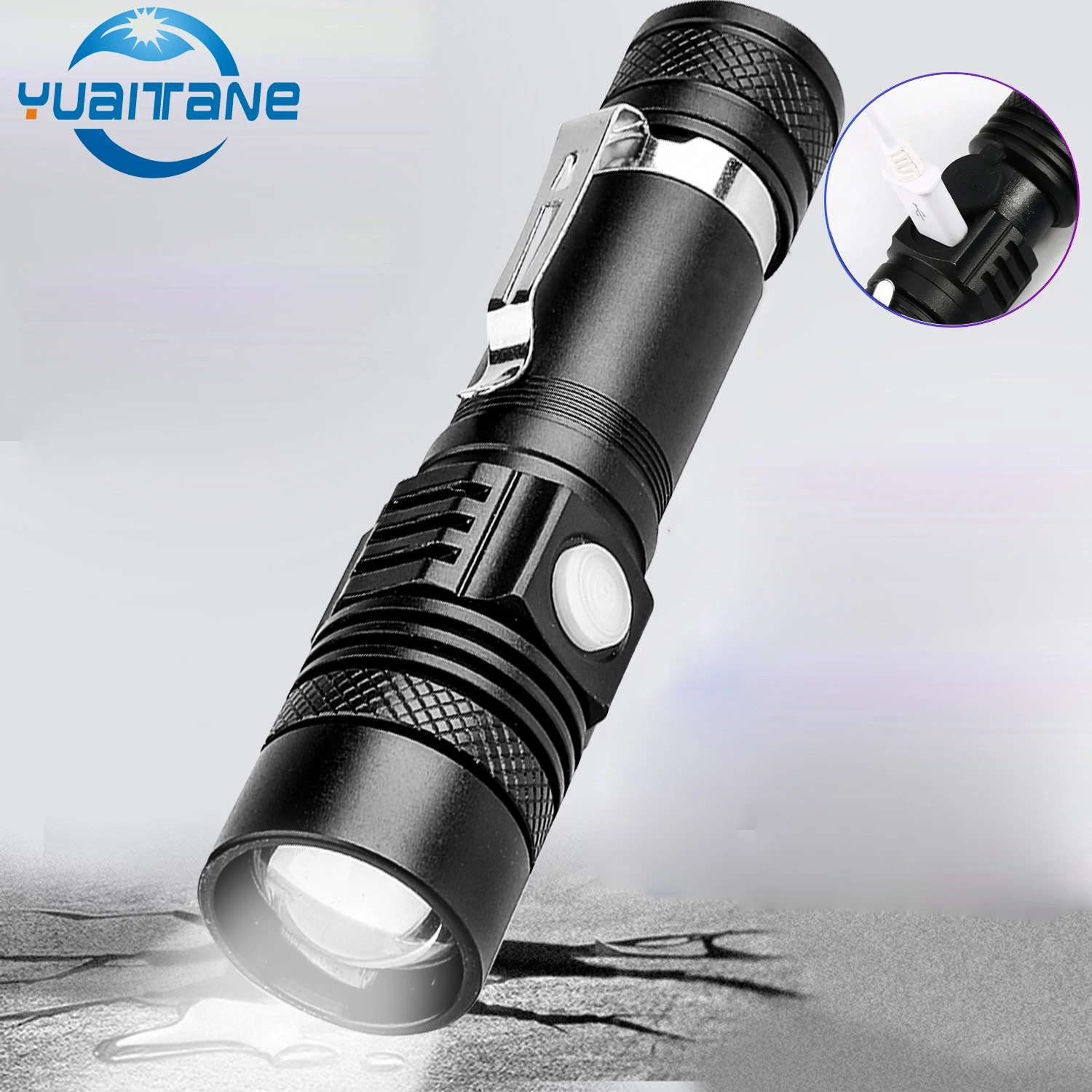 2000LM /Étanche LED Phare Phare Lampe de Poche Lampe Frontale Lampe Durable Camping P/êche lampe de Poche noir