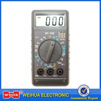 

WHDZ DT182 Extra Mini Digital Multimeter with Buzzer Overload protection Pocket Voltage Ampere Ohm Meter Test Probe DC AC LCD
