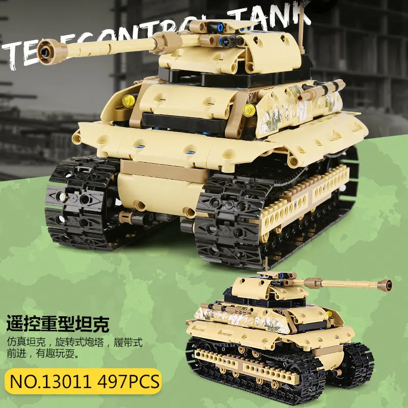 

RC Electric Building Blocks Armored Alliance Marine 13011 Heavy Tracked Tank Assembly Blocks Compatible Big Brands Boy Toys