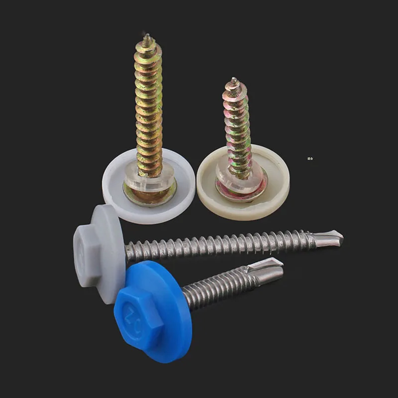 25PCS 5.2mmOutside the Hexagonal Drilling Screw Waterproof Cap, Color