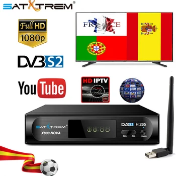 

Satxtrem X800 Nova Satellite Decoder 1 Year 8 Clines Europe Satelite Receptor H.265 DVB-S2 HD Satellite TV Receiver Tuner IPTV