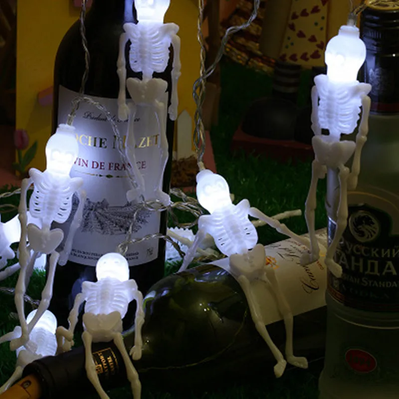

Halloween Decorations Props for Home 2.5m 10 LED String Light Scary Skull Skeleton Fantasia Outdoor Decoration Party Supplies