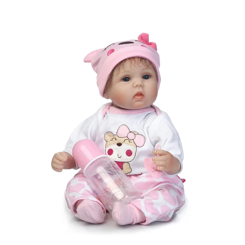 Npkcollection Bebe Reborn 40 см волосы мохер Reborn Baby Куклы мягкий силиконовый реалистичные куклы новорожденных девочек Рождественский подарок