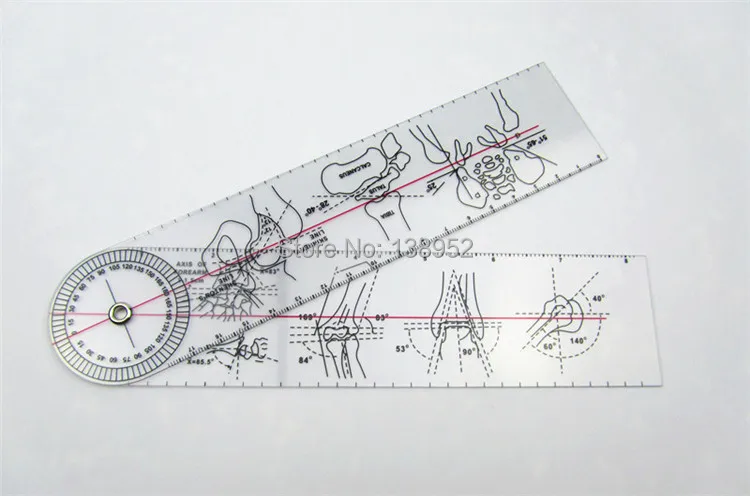 Спинномозговой Гониометр Дистальная радиулярная линейка суставов медицинская линейка угломер измерения костей ноги 10 шт./партия