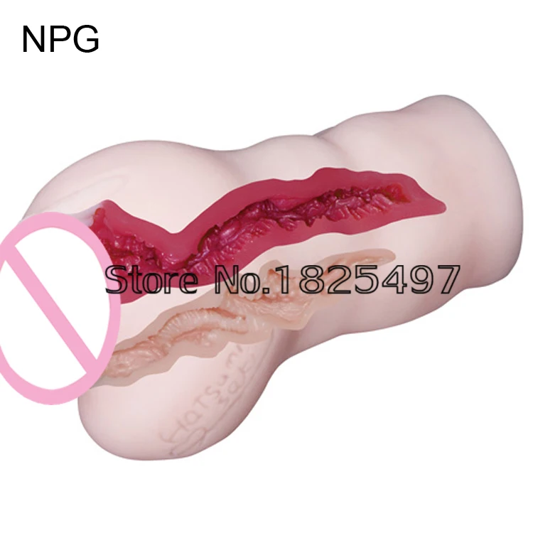  NPG Male Masturbator Sex toys for men Silicone Vagina Real Pussy And Anal for Masturbation Cup Anus