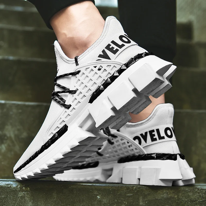 

New Casual Shoes Men Comfortable Summer Sneakers Men 2019 Breathable Mesh Sport Lace-up Light Fashion Flat Vulcanized Shoes Male