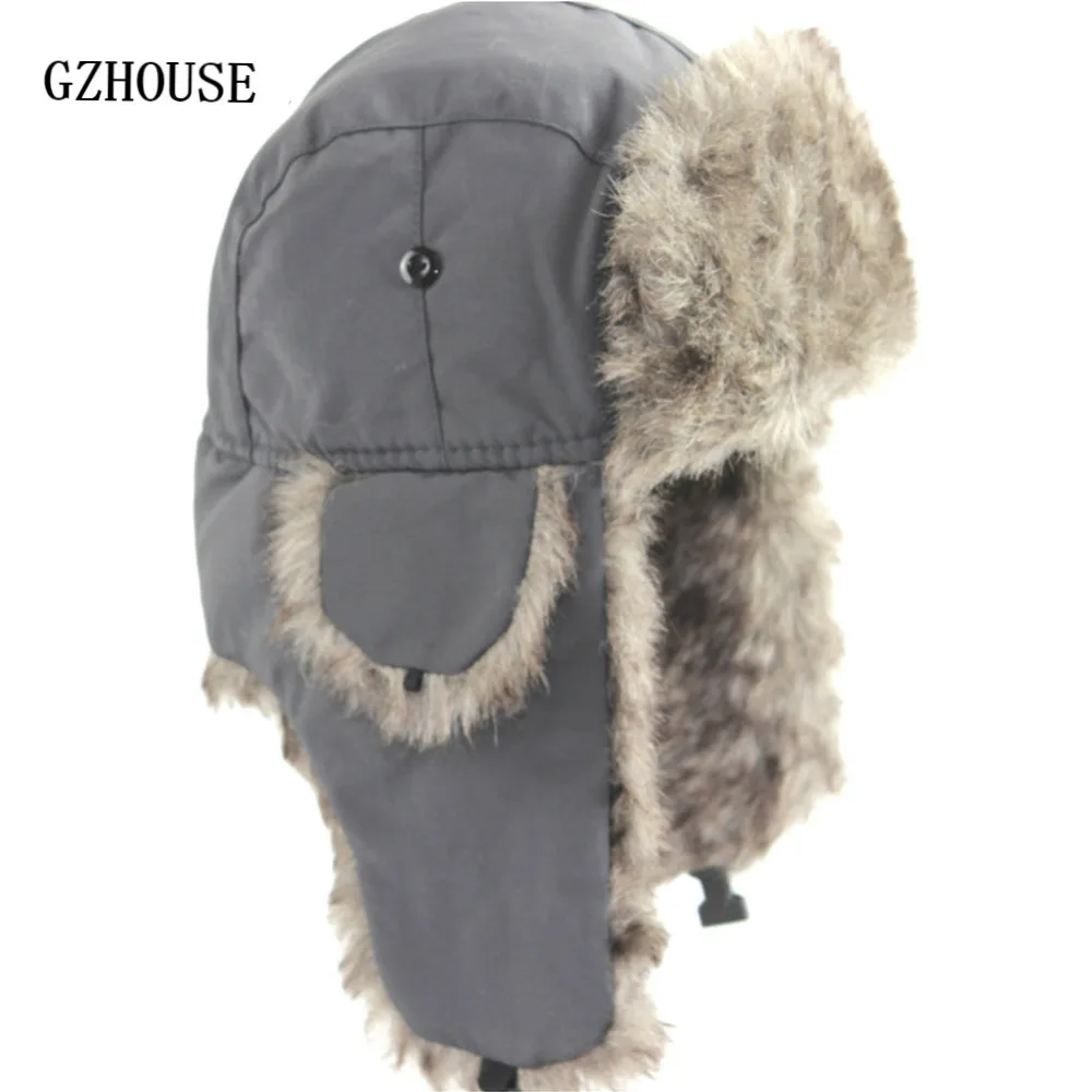Winter Hat Keep Warm Unisex Winter Trapper Aviator Trooper Earflap 2022 Russian Ski Hat Fur Faux Fur Fashionable Hats 2