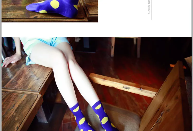 В свободном доступе! Осенние новые женские носки без пятки с большими точками, женские носки, хлопковые EUR35-40