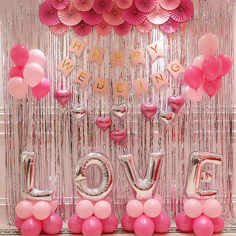 C 3mx1m Gold Foil Fringe Bunting Garland Banners Tassel Wall Hanging