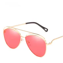 Metal Sun Glasses General Purpose Sunglasses Hollow Out Ocean Piece Sunglasses Men And Women Sunglasses stylish golden round frame and hollow out design sunglasses for women