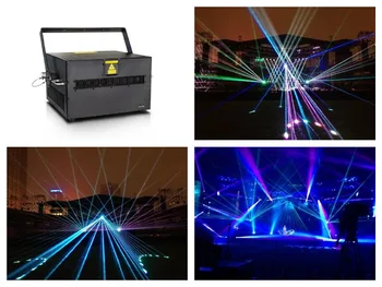 

Flightcase+ High power Full color RGB 20W/24w/28w Animation Laser show DJ disco stage Light EMS4000 X/Y axix, power knobs ILDA