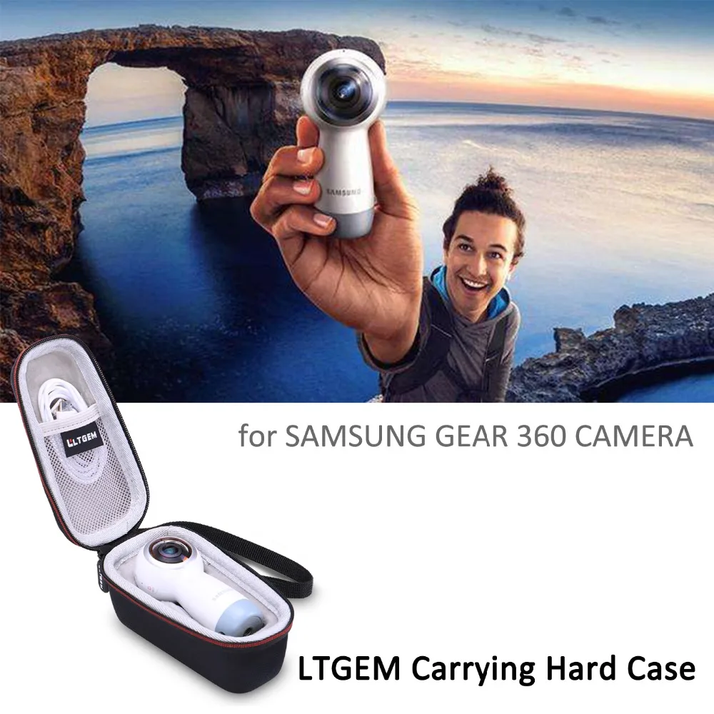 LTGEM EVA жесткий чехол для samsung gear 360 SM-R210( Edition) сферическая камера 360 градусов 4K камера-камера защитная переноска