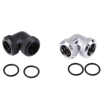 

1Pcs 14mm G1/4 Inner Thread 90 Degree Tube Connector Computer Water Cooling Accessory