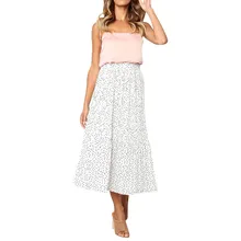 Feitong, женские юбки, повседневные, модные, Ретро стиль, высокая талия, цветочный принт, длинная, свободная юбка, летняя, Jupe Femme Mujer, юбка, женская одежда