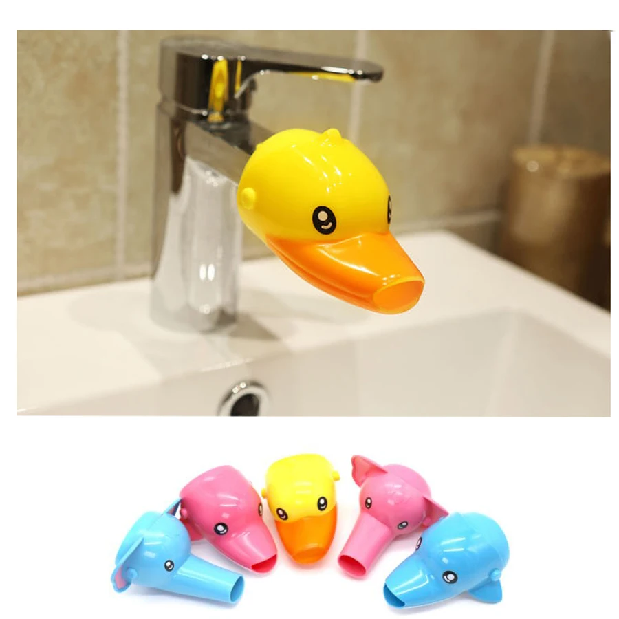 

Animals Faucet Extender Baby Tubs Silicone Duck Faucet Extension Kids Children Hand Washing Bathroom Sink Gift Baby Safety