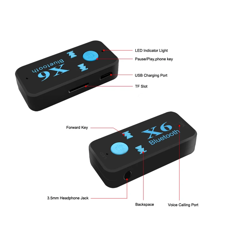 4 1 Беспроводной USB приемник Bluetooth аудио адаптер 3 5 мм AUX TF Card Reader микрофон громкой