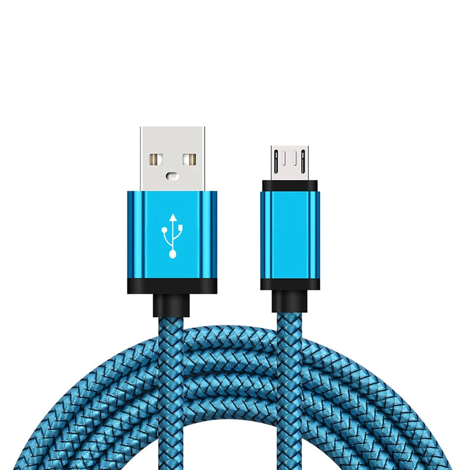 1 м нейлон 5Pin Micro usb-кабель для передачи данных(синхронизации) и зарядки и кабель для зарядного устройства для samsung Galaxy Tab S2 8,0 SM-T719/S4 S3 S2 E7 E5 A7 A5 Note 5 4 2 - Цвет: Blue