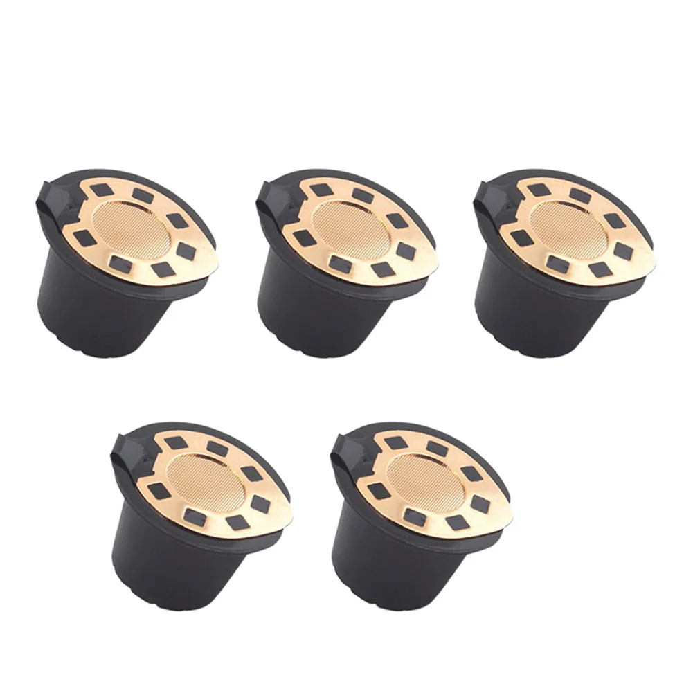 

5 Pcs Refillable Reusable Coffee Capsules Pods Cup For Nespresso Machines FPing