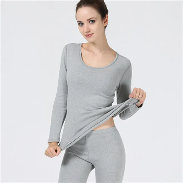Women's Thermal 100 cotton sleepwear women pajamas casual long sleeved