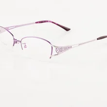 Женские очки с оправой из сплава оптические высококачественные элегантные женские очки металлические полуоправы очки от близорукости очки
