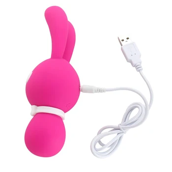 10 Speed USB Charging Rabbit Vibrating Eggs G-spot Nipple & Clitoris Stimulator Massage Vibrator Masturbation Adult Sex Toys A3 4